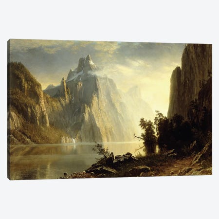 A Lake in the Sierra Nevada, 1867  Canvas Print #BMN5852} by Albert Bierstadt Canvas Wall Art