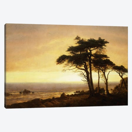 California Coast Canvas Print #BMN5855} by Albert Bierstadt Canvas Art Print