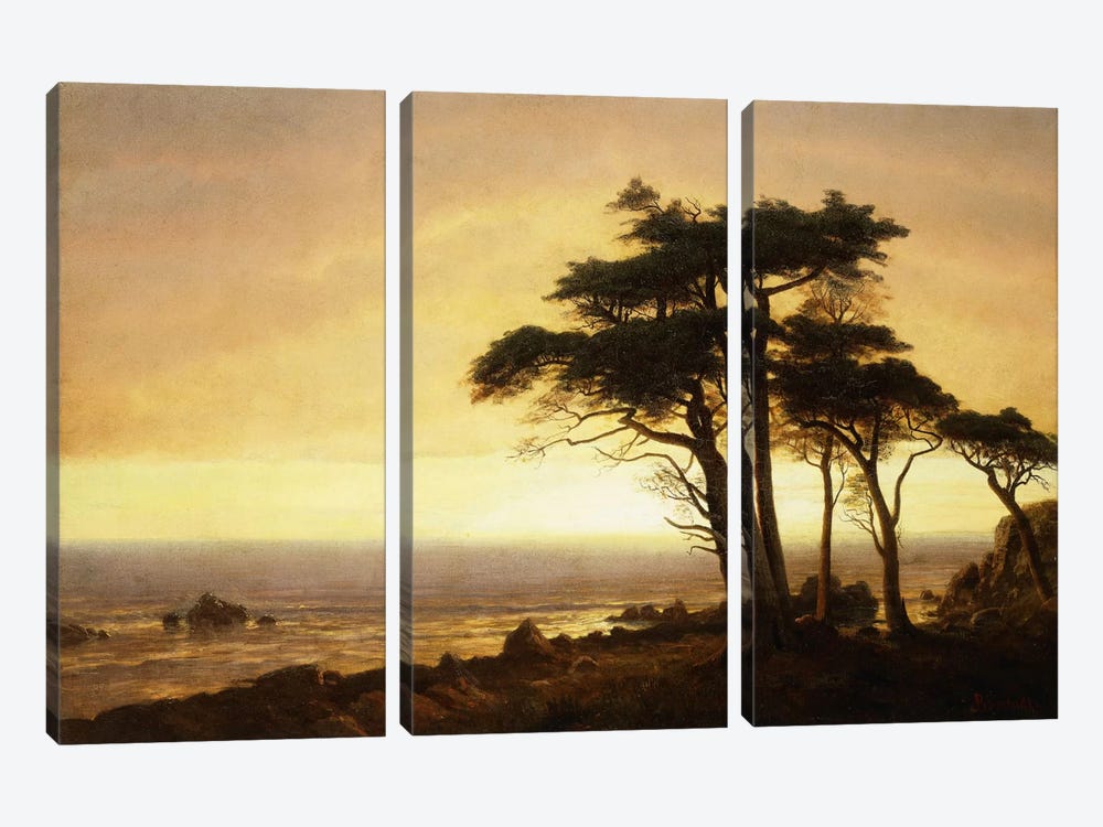 California Coast by Albert Bierstadt 3-piece Canvas Artwork