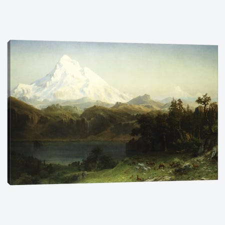 Mount Hood in Oregon,  Canvas Print #BMN5856} by Albert Bierstadt Canvas Print