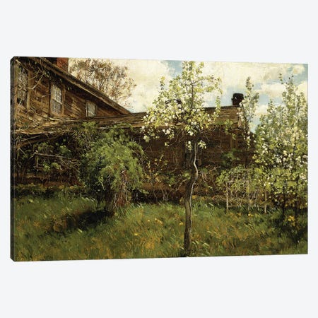 Old House, Dorchester, 1884  Canvas Print #BMN5857} by Childe Hassam Canvas Art Print