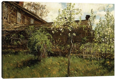 Old House, Dorchester, 1884  Canvas Art Print - Childe Hassam