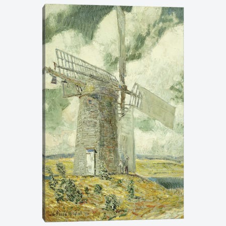 Bending Sail on the Old Mill, Bridgehampton, 1920  Canvas Print #BMN5859} by Childe Hassam Canvas Artwork