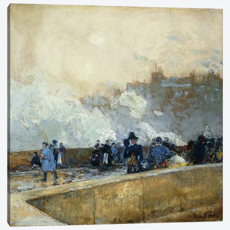 Windy Day, Paris, 1889  Canvas Print #BMN5863} by Childe Hassam Canvas Art Print