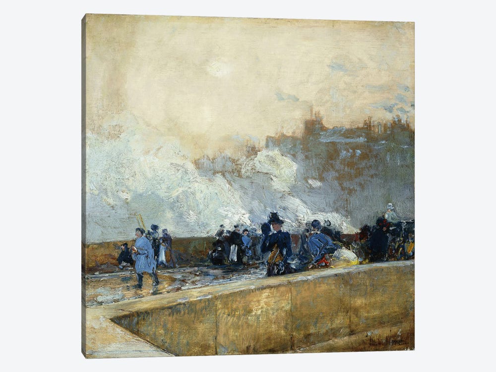 Windy Day, Paris, 1889  by Childe Hassam 1-piece Canvas Art Print