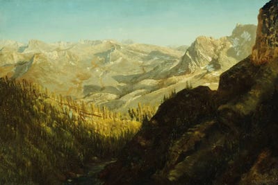 Sierra Nevada Mountains, California,  by Albert Bierstadt metal wall art