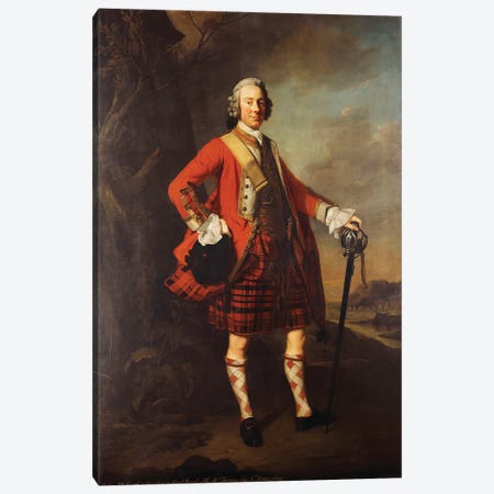 Portrait of John Campbell, 4th Earl of Loudon  Canvas Print #BMN5873} by Allan Ramsay Canvas Art