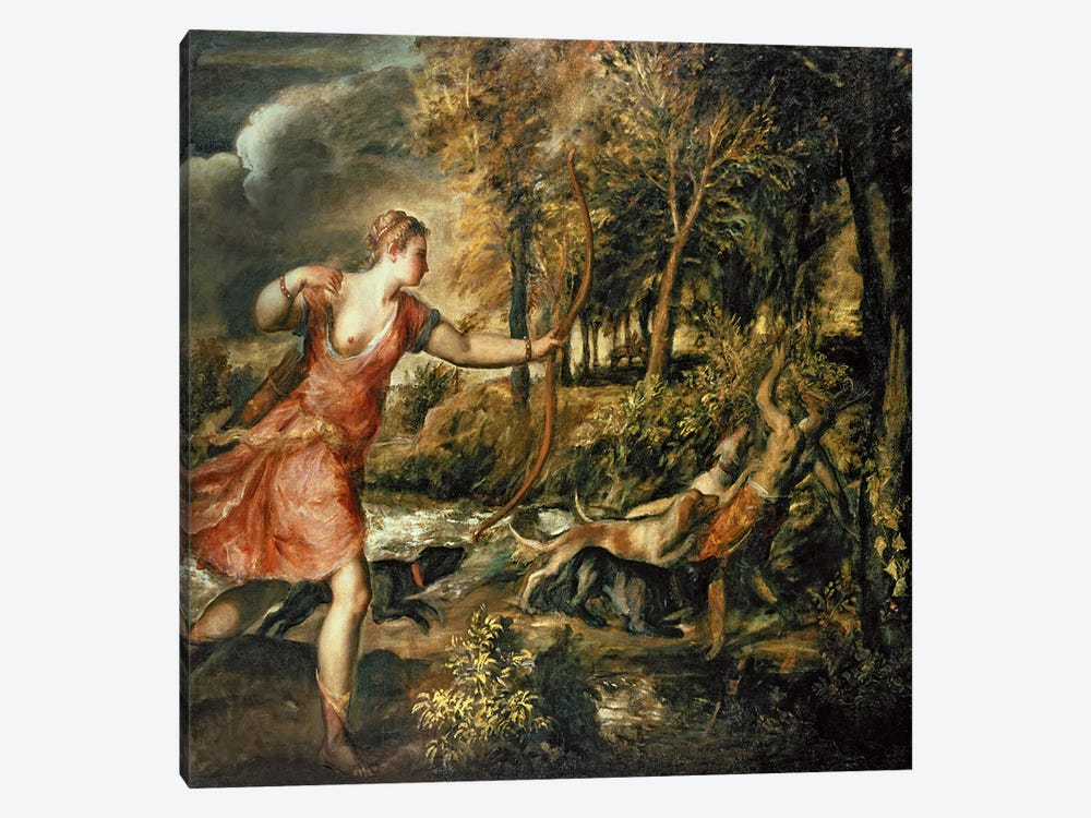 The Death of Actaeon, c.1565  by Titian 1-piece Canvas Wall Art