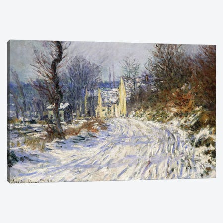 Road to Giverny in Winter; Route de Giverny en Hiver, 1885  Canvas Print #BMN5888} by Claude Monet Canvas Print