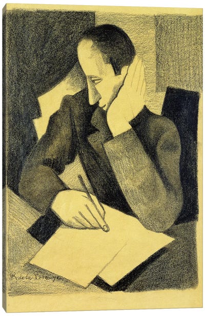 Man Writing: Study for Paludes; Homme Ecrivant: Etude pour Paludes, c.1920  Canvas Art Print