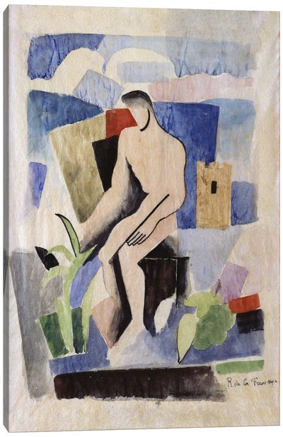 Man in the Country, study for Paludes; Homme dans un Paysage, Etude pour Paludes, c.1920  Canvas Art Print