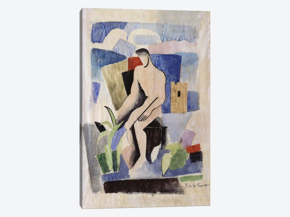 Man in the Country, study for Paludes; Homme dans un Paysage, Etude pour Paludes, c.1920  by Roger de la Fresnaye 1-piece Canvas Art
