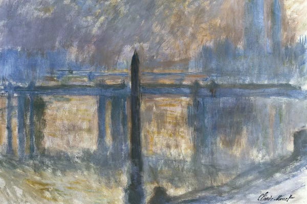 Claude Monet: Cleopatra's Needle and Charing Cross Bridge; L'Aiguille de Cleopatre et Charing Cross Bridge, 1899-1901  by Claude Monet