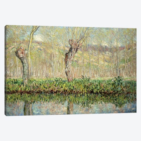 Spring, the Border of l'Epte; Printemps, Bord de l'Epte, 1885  Canvas Print #BMN5899} by Claude Monet Canvas Wall Art