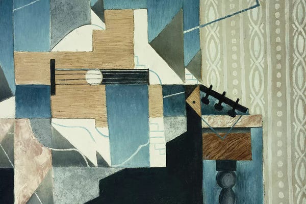 Cubism: Guitar on Table; La Guitare sur la Table, 1913  by Juan Gris