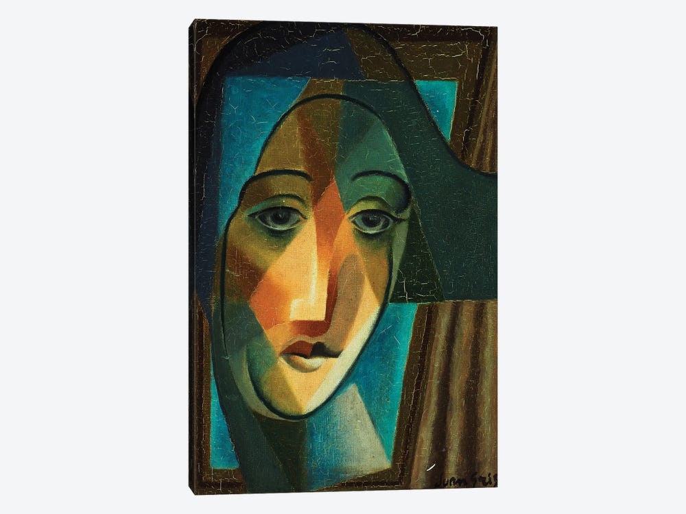 Head of a Harlequin; Tete d'Arlequin, 1924  1-piece Canvas Art Print