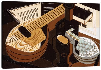 The Mandolin; La Mandoline, 1921  Canvas Art Print - Juan Gris