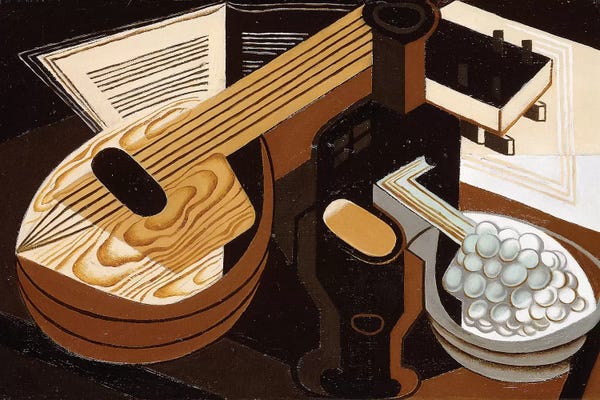 Cubism: The Mandolin; La Mandoline, 1921  by Juan Gris