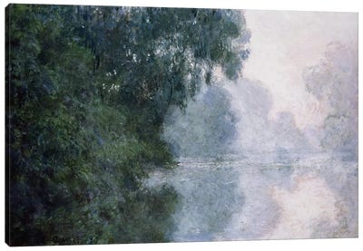 Morning on the Seine, Effect of Mist; Matinee sur la Seine, Effet de Brume, 1897  Canvas Art Print - Claude Monet