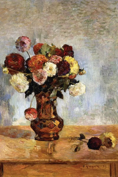 Dahlias: Les Dahlias, 1885  by Paul Gauguin