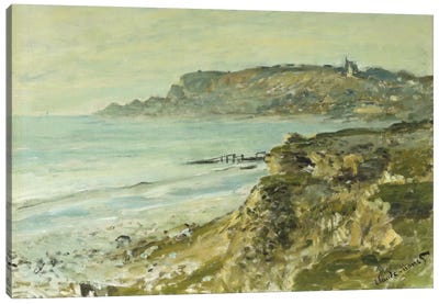 The Cliff at Sainte-Adresse; La Falaise de Saint Adresse, 1873  Canvas Art Print - Claude Monet