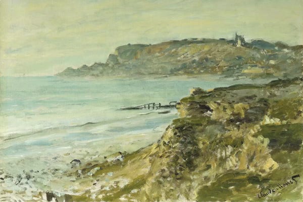 Claude Monet: The Cliff at Sainte-Adresse; La Falaise de Saint Adresse, 1873  by Claude Monet
