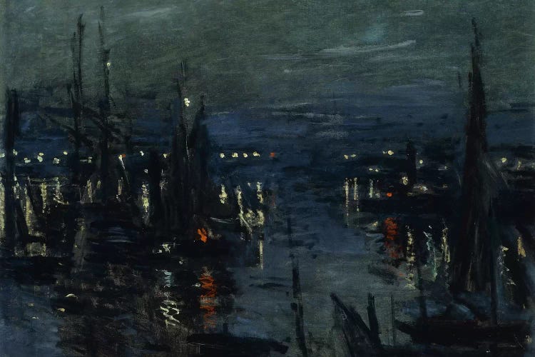 The Port of Le Havre, Night Effect (Le Port de Havre, effet du Nuit), 1873 