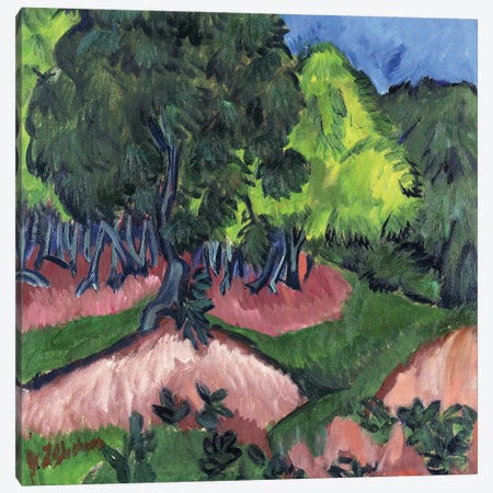Landscape with Chestnut Tree; Landschaft mit Kastanienbaum, 1913  Canvas Print #BMN5927} by Ernst Ludwig Kirchner Canvas Print
