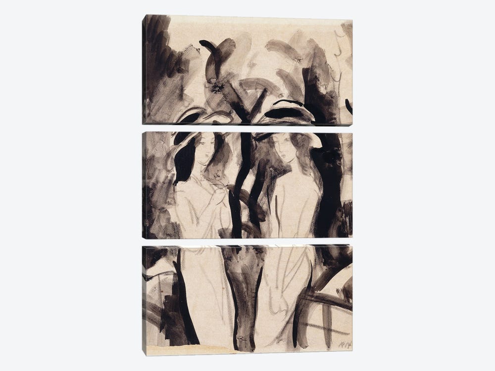 Two Girls; Zwei Madchen, 1914  3-piece Art Print