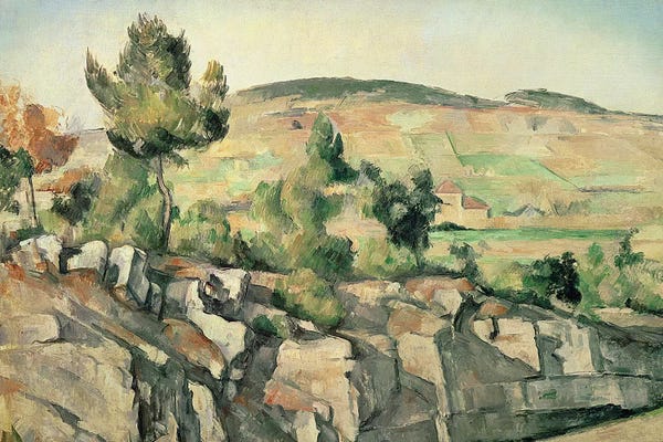 Post-Impressionism: Hillside in Provence, c.1886-90  by Paul Cezanne