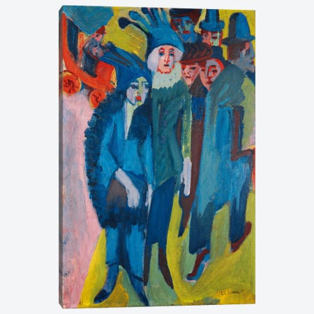 Street Scene; Strassenszene, 1913  Canvas Print #BMN5930} by Ernst Ludwig Kirchner Canvas Print