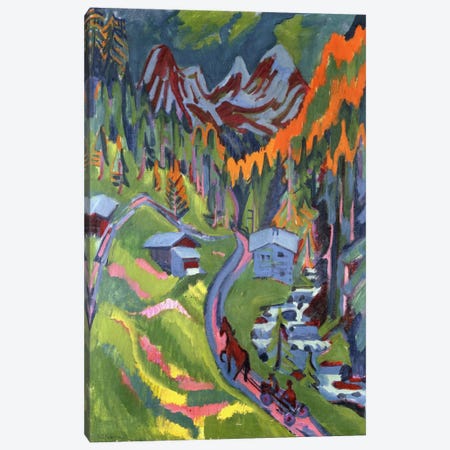 Sertig Path in Summer; Sertigweg im Sommer, 1923  Canvas Print #BMN5931} by Ernst Ludwig Kirchner Canvas Print