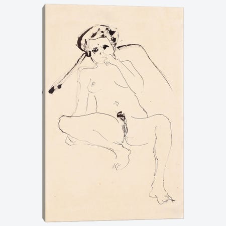 Reclining Nude; Liegender Akt, 1919  Canvas Print #BMN5933} by Ernst Ludwig Kirchner Canvas Print