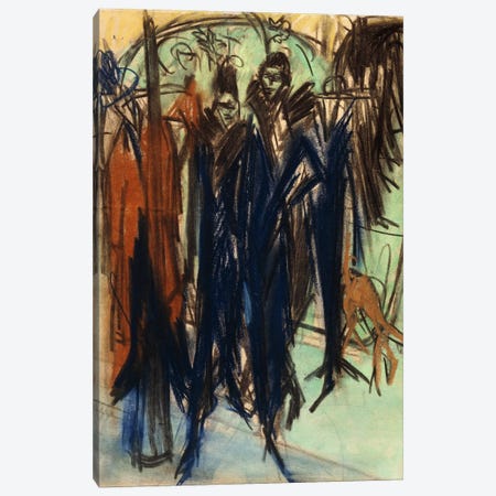 Prostitute, Friedrichstrasse, Berlin  Canvas Print #BMN5939} by Ernst Ludwig Kirchner Canvas Art Print