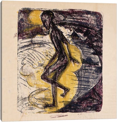 Man Rising from the Sea; Ins Meer Seigender Mann, 1913  Canvas Art Print
