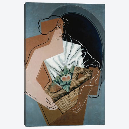 Woman with Basket; La Femme au Panier, 1927  Canvas Print #BMN5959} by Juan Gris Canvas Print