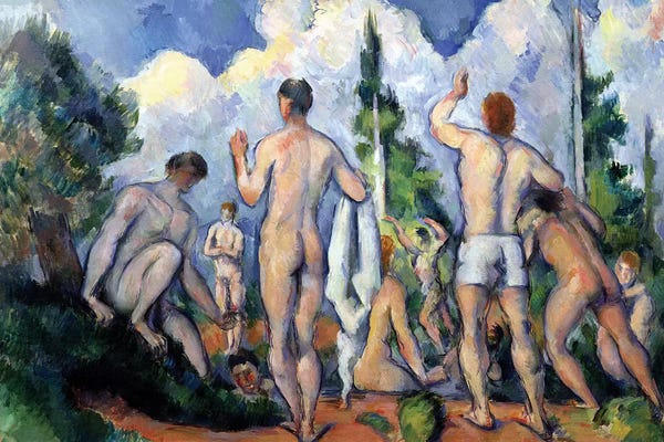 Post-Impressionism: The Bathers, c.1890-92  by Paul Cezanne
