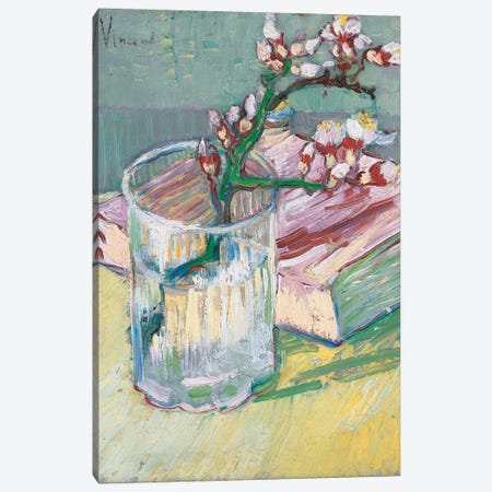 Still life, a flowering almond branch, 1888  Canvas Print #BMN5960} by Vincent van Gogh Canvas Artwork