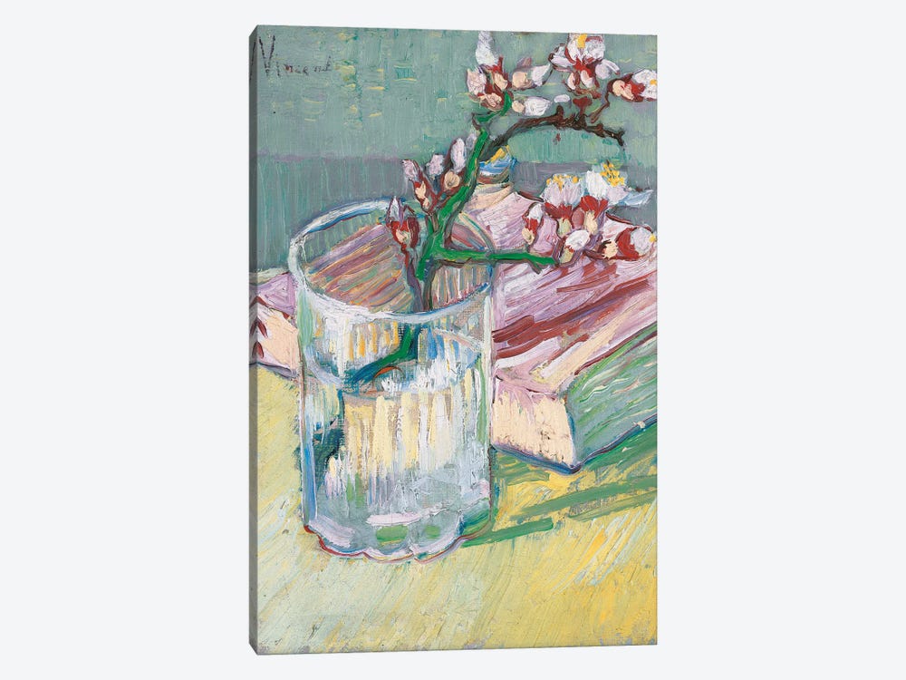 Still life, a flowering almond branch, 1888  by Vincent van Gogh 1-piece Art Print