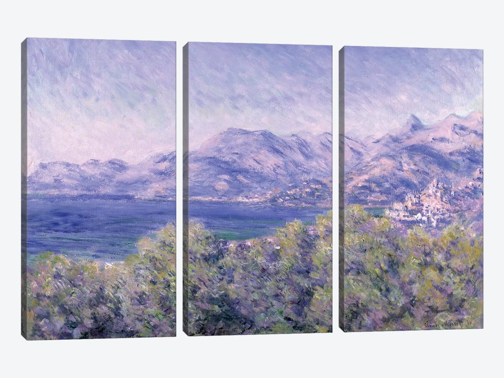 View of Ventimiglia, 1884  by Claude Monet 3-piece Canvas Wall Art
