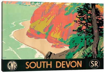Seaton, Devon, 1930  Canvas Art Print