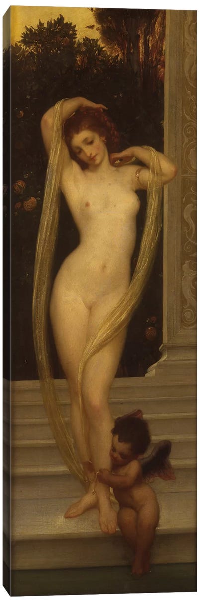 Venus and Cupid  Canvas Art Print - Frederick Leighton