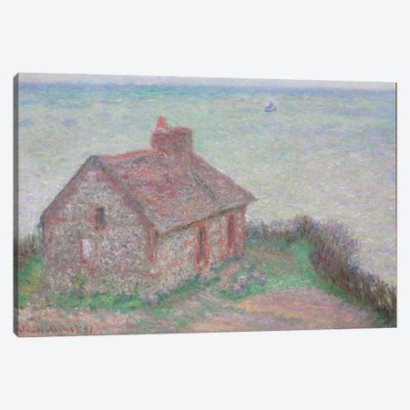 The Customs House, Pink Effect, 1897  Canvas Print #BMN5981} by Claude Monet Canvas Wall Art
