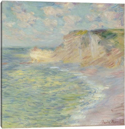 The Cliff Above, 1885  Canvas Art Print - Claude Monet