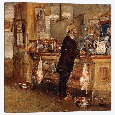 McSorley's Bar,  Canvas Print #BMN5984} by Childe Hassam Canvas Print