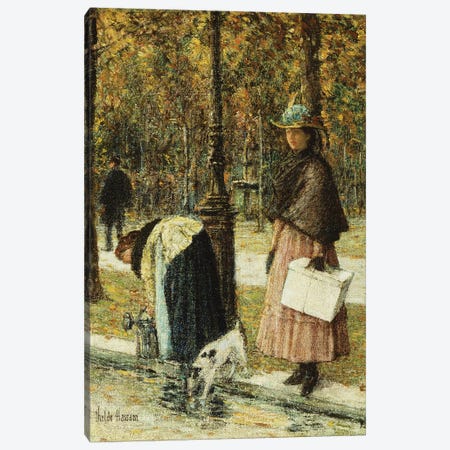 Evening, Champs-Elysees  Canvas Print #BMN5987} by Childe Hassam Canvas Print