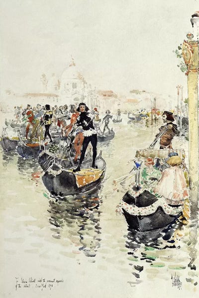 A Venetian Regatta, 1891  by Childe Hassam framed wall art