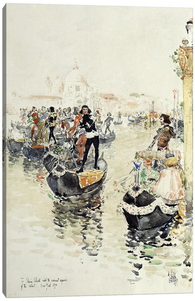 A Venetian Regatta, 1891  Canvas Art Print - Childe Hassam