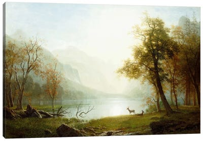 Valley in King's Canyon Canvas Art Print - Albert Bierstadt