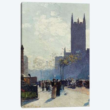 Lower Fifth Avenue, 1890  Canvas Print #BMN5998} by Childe Hassam Canvas Art Print